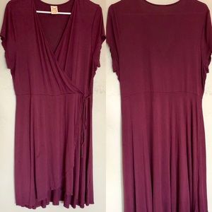 🦋 Faded Glory Mock Wrap Dress